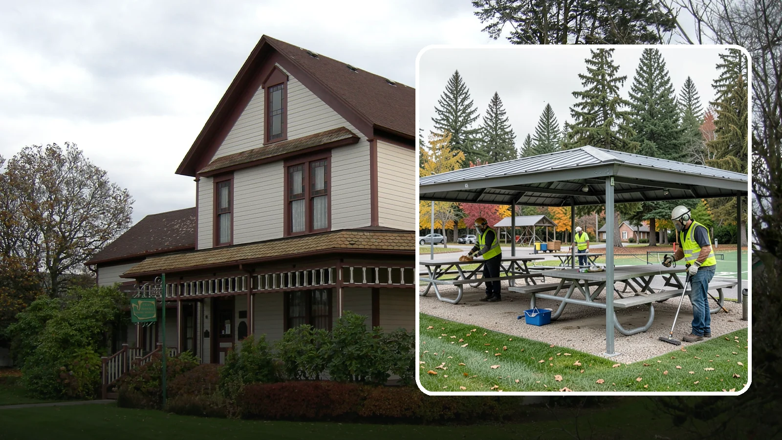 Picnic Shelter Cleaning in Sumner, Pierce County, WA - Deep cleaning of picnic shelters and tables that keeps reservable gathering spaces sanitary and ready to use.