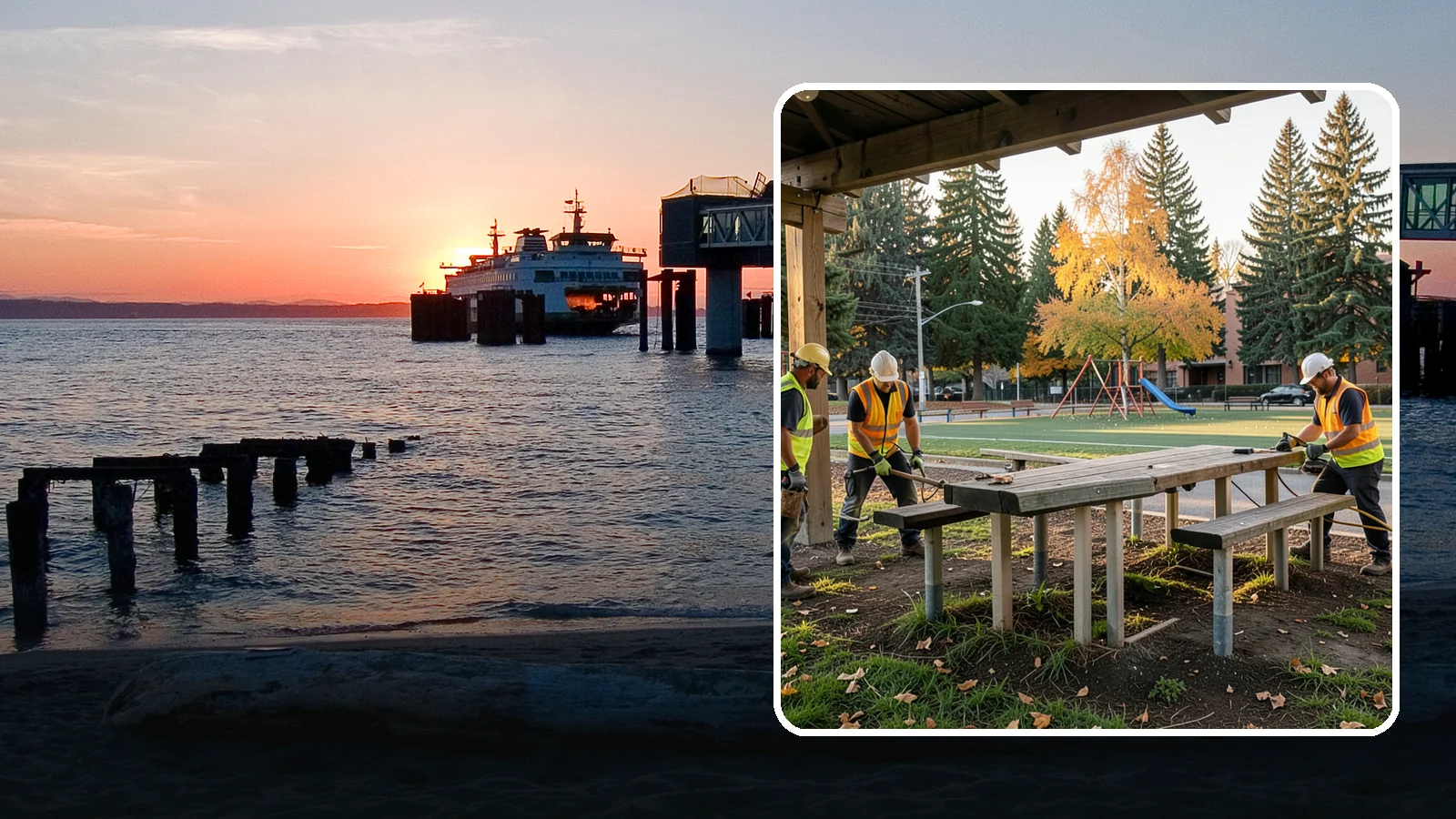 Picnic Table Installation in Edmonds, Snohomish County, WA - We install ADA-compliant picnic tables in parks, shelters, and day-use areas with secure anchoring.