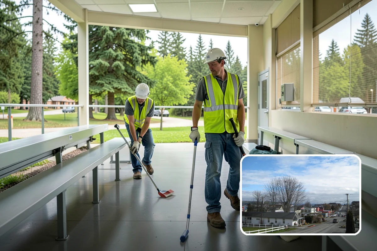 Picnic Table Installation in Langley, Island County, WA - Meets ADA accessible-seating ratios for public day-use areas