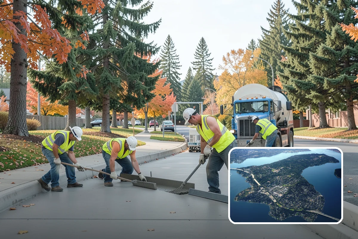 Picnic Table Installation in Mercer Island, King County, WA - Meets ADA accessible-seating ratios for public day-use areas