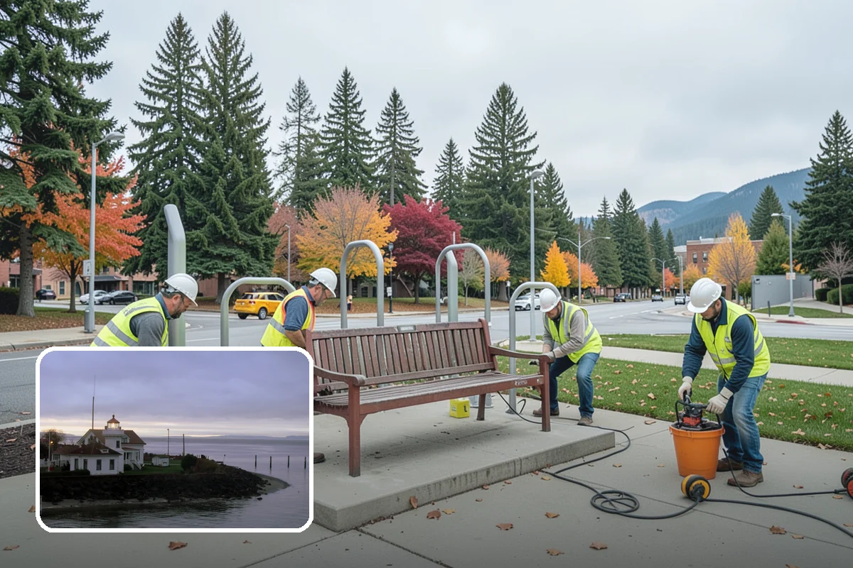 Picnic Table Installation in Mukilteo, Snohomish County, WA - Meets ADA accessible-seating ratios for public day-use areas