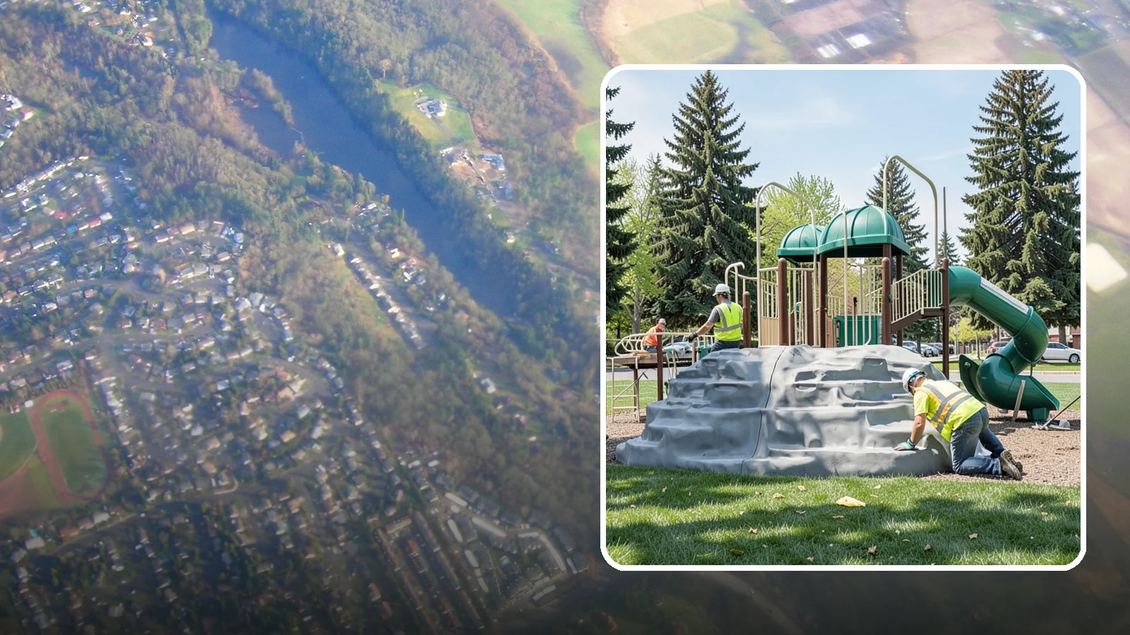 Playground Equipment Installation in Algona, King County, WA - Installation of playground structures to CPSC and ASTM safety standards with certified inspection at turnover.