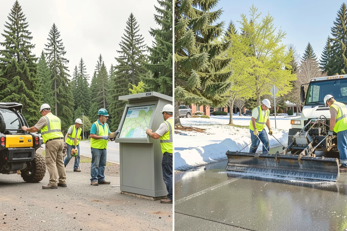Playground Equipment Installation in Algona, King County, WA - Review manufacturer plans and confirm layout, use zones, and footings