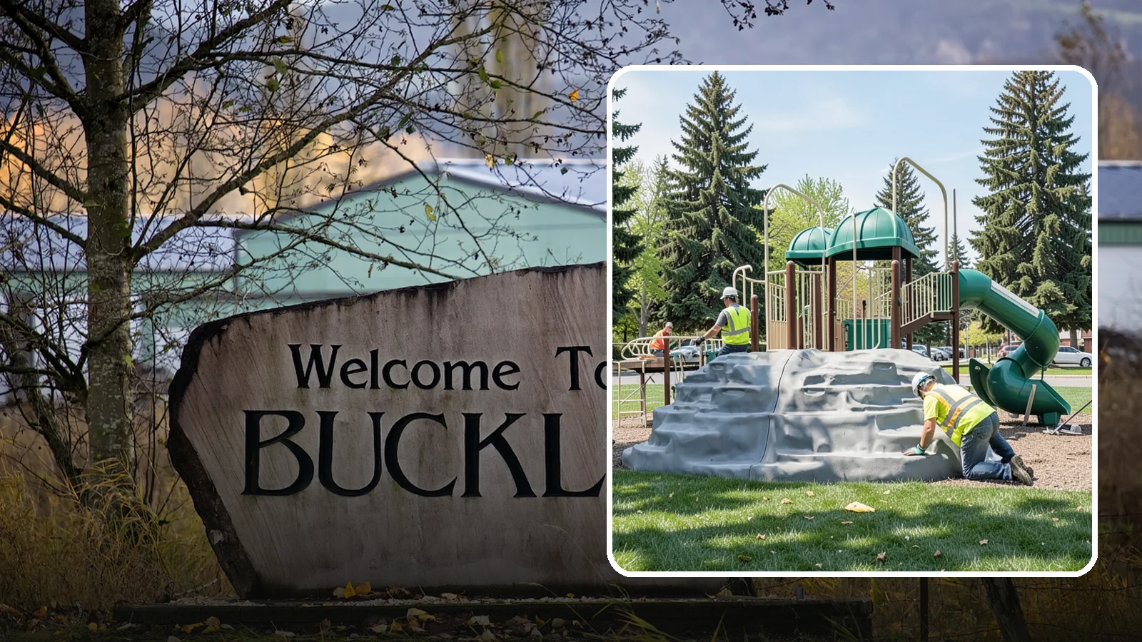 Playground Equipment Installation in Buckley, Pierce County, WA - Installation of playground structures to CPSC and ASTM safety standards with certified inspection at turnover.