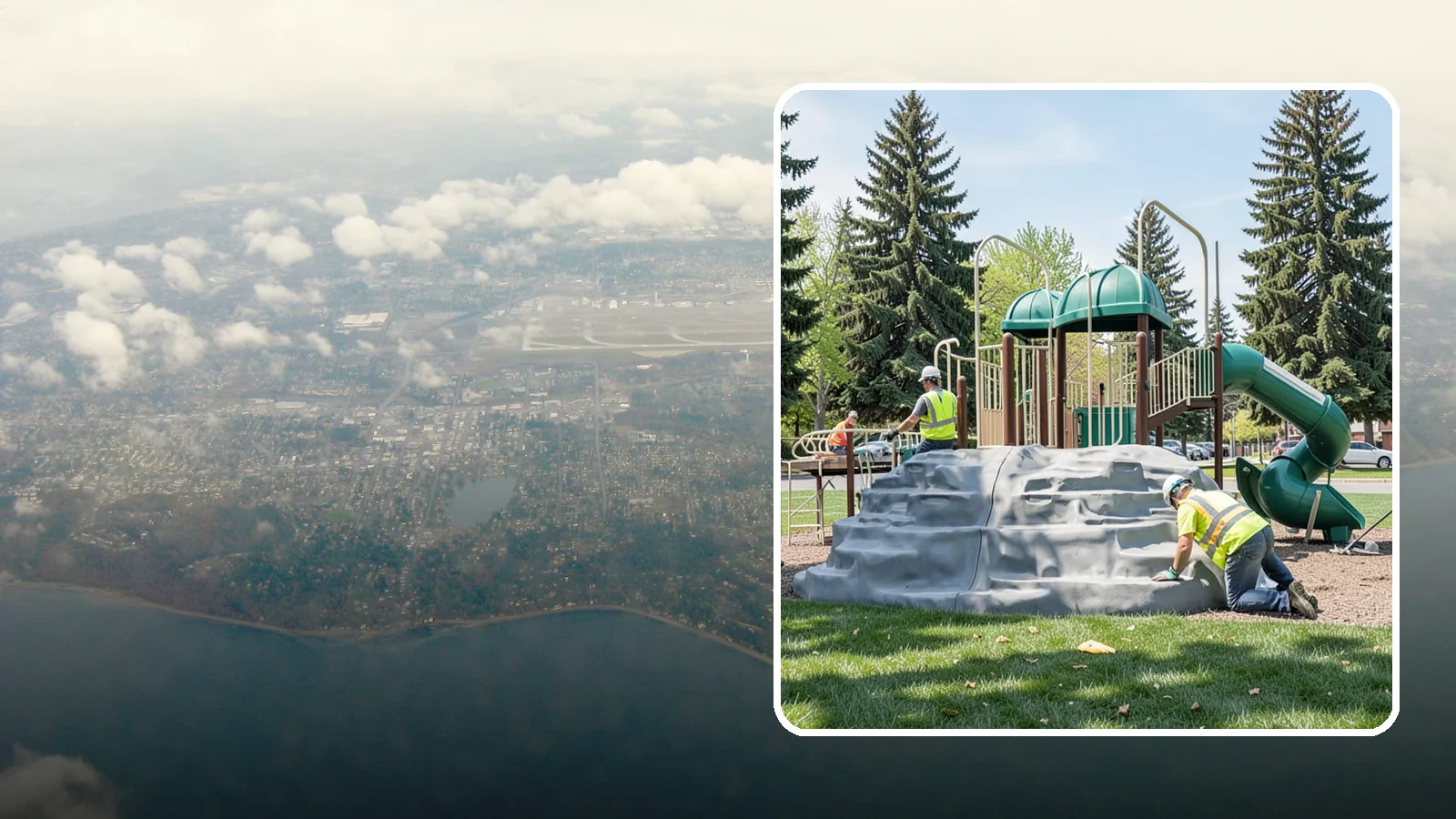 Playground Equipment Installation in Burien, King County, WA - Installation of playground structures to CPSC and ASTM safety standards with certified inspection at turnover.