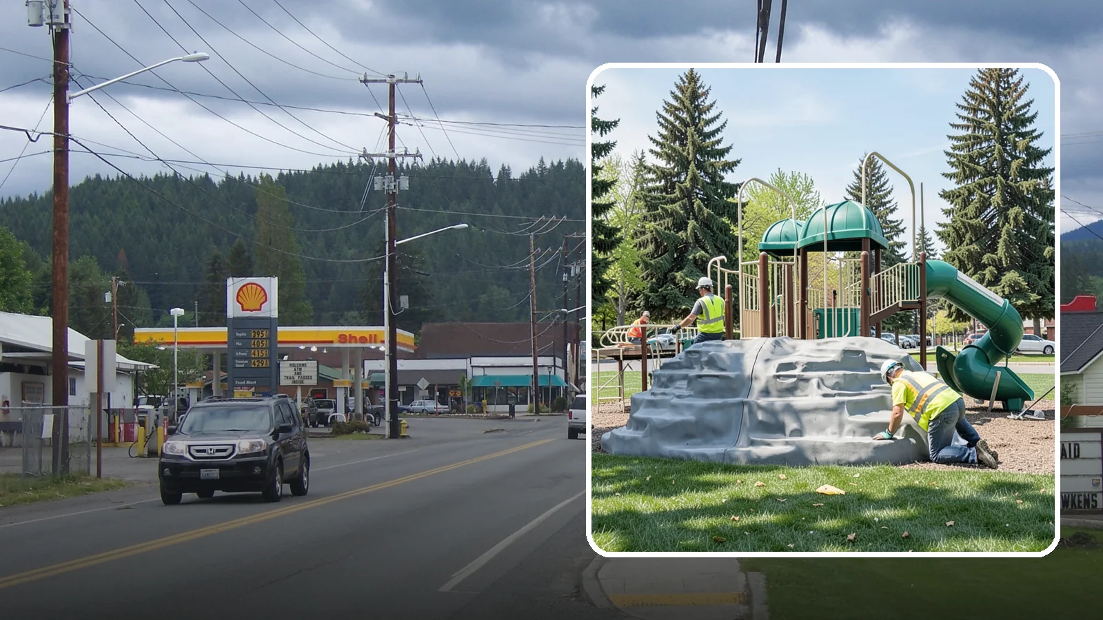 Playground Equipment Installation in Granite Falls, Snohomish County, WA - Installation of playground structures to CPSC and ASTM safety standards with certified inspection at turnover.