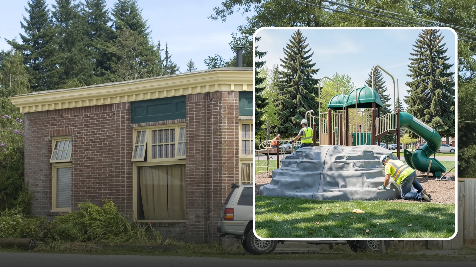 Playground Equipment Installation in Hamilton, Skagit County, WA - Installation of playground structures to CPSC and ASTM safety standards with certified inspection at turnover.