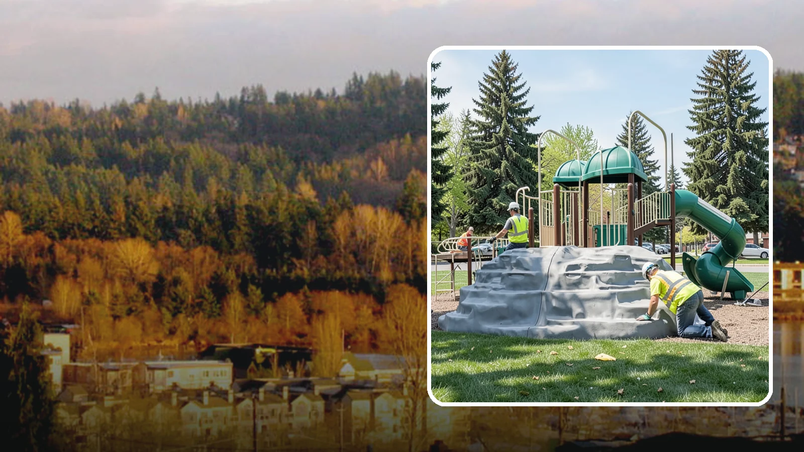 Playground Equipment Installation in Kenmore, King County, WA - Installation of playground structures to CPSC and ASTM safety standards with certified inspection at turnover.