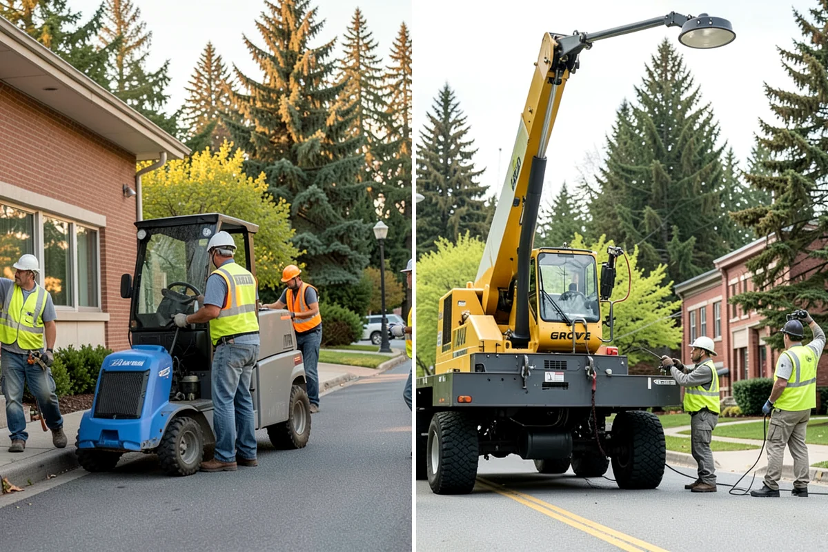 Playground Equipment Installation in Kenmore, King County, WA - Review manufacturer plans and confirm layout, use zones, and footings