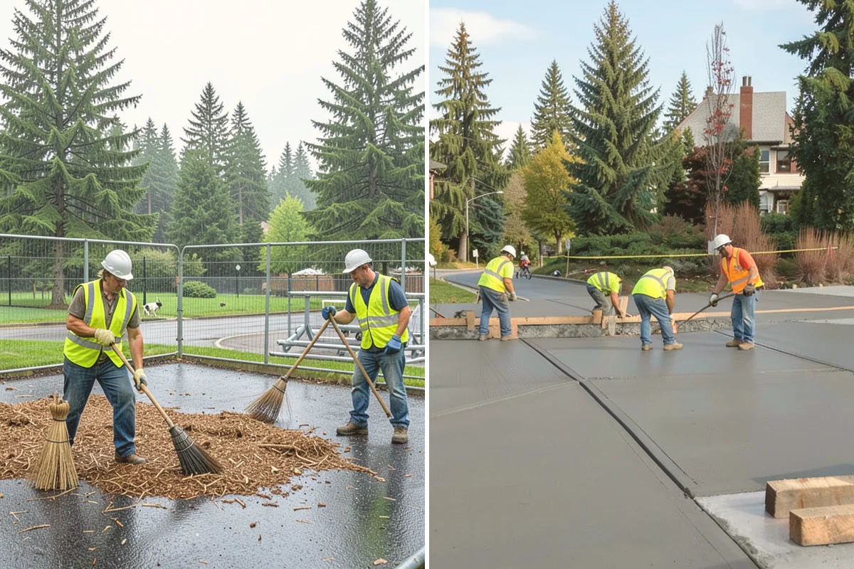 Playground Equipment Installation in Kirkland, King County, WA - Review manufacturer plans and confirm layout, use zones, and footings