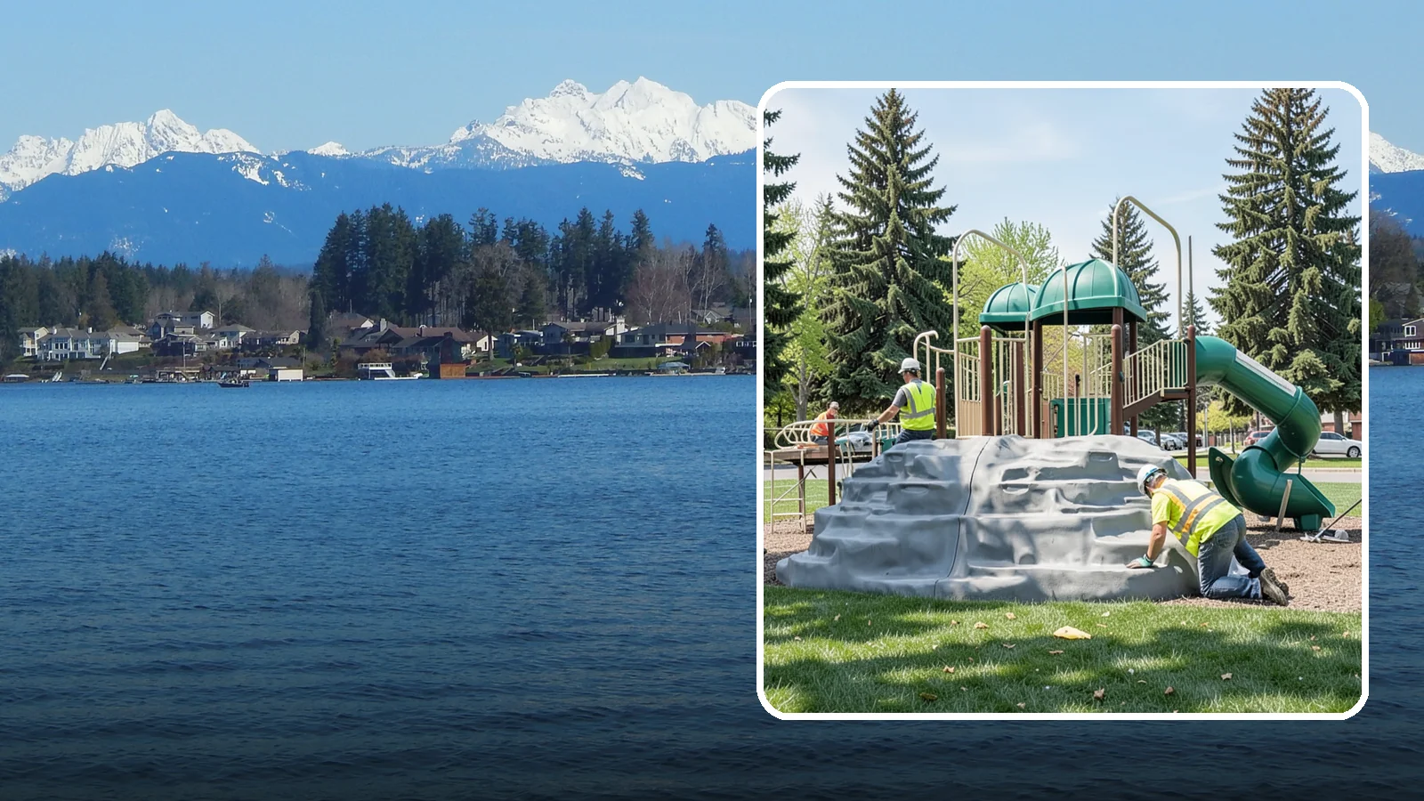 Playground Equipment Installation in Lake Stevens, Snohomish County, WA - Installation of playground structures to CPSC and ASTM safety standards with certified inspection at turnover.