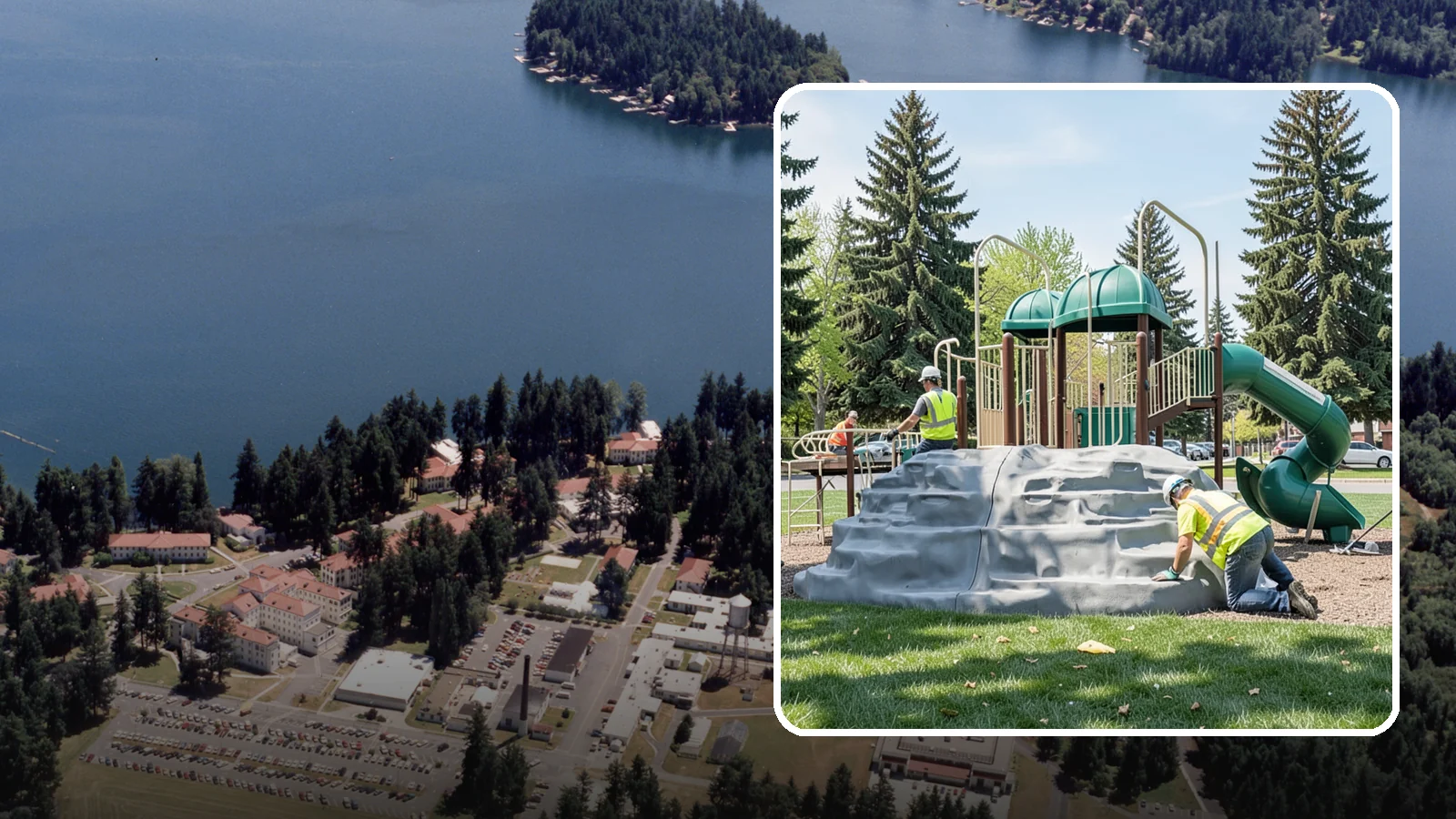 Playground Equipment Installation in Lakewood, Pierce County, WA - Installation of playground structures to CPSC and ASTM safety standards with certified inspection at turnover.