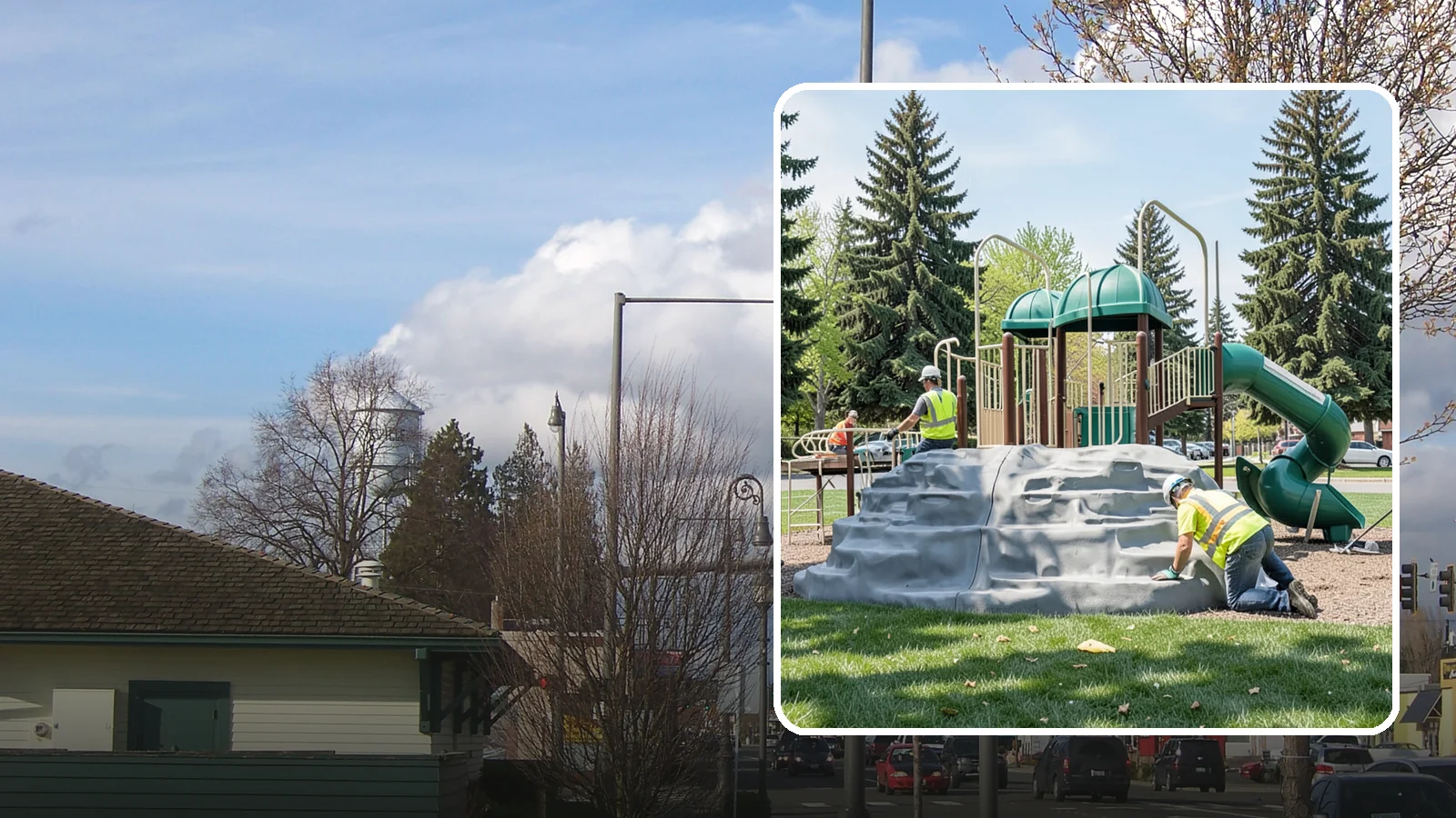 Playground Equipment Installation in Marysville, Snohomish County, WA - Installation of playground structures to CPSC and ASTM safety standards with certified inspection at turnover.