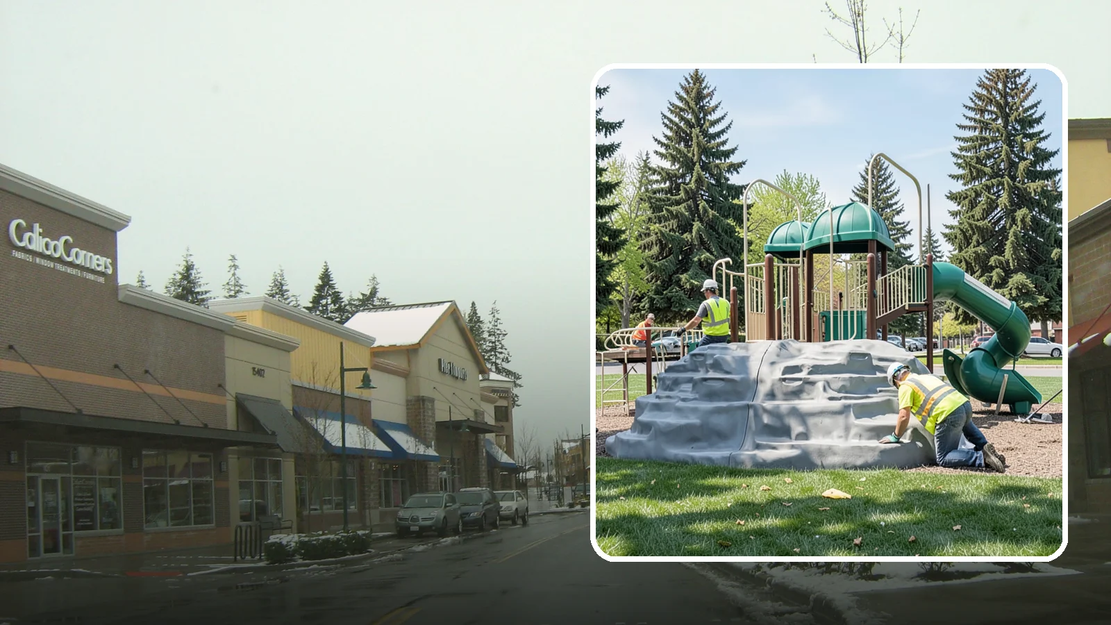 Playground Equipment Installation in Mill Creek, Snohomish County, WA - Installation of playground structures to CPSC and ASTM safety standards with certified inspection at turnover.
