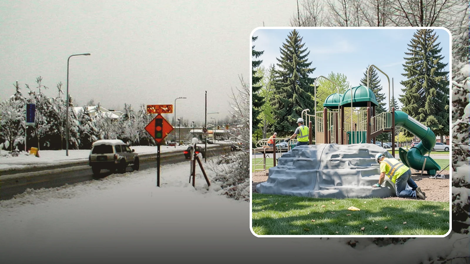 Playground Equipment Installation in Newcastle, King County, WA - Installation of playground structures to CPSC and ASTM safety standards with certified inspection at turnover.