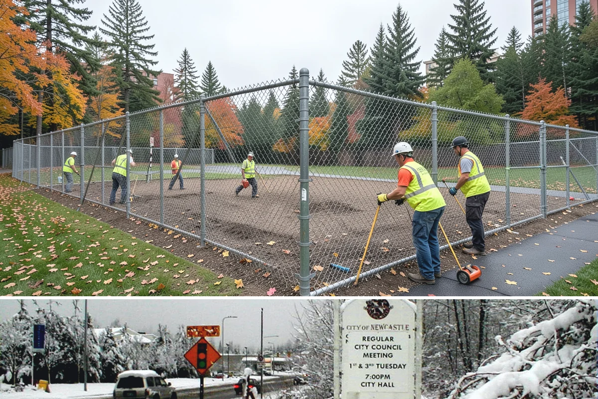 Playground Equipment Installation in Newcastle, King County, WA - Equipment installation is best scheduled in the drier months when footing excavation and concrete work proceed reliably.
