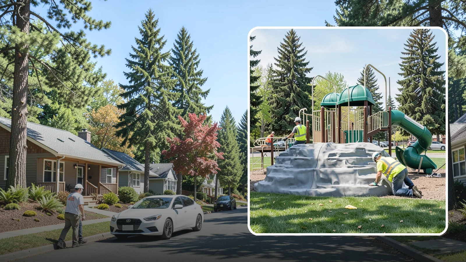 Playground Equipment Installation in Orting, Pierce County, WA - Installation of playground structures to CPSC and ASTM safety standards with certified inspection at turnover.