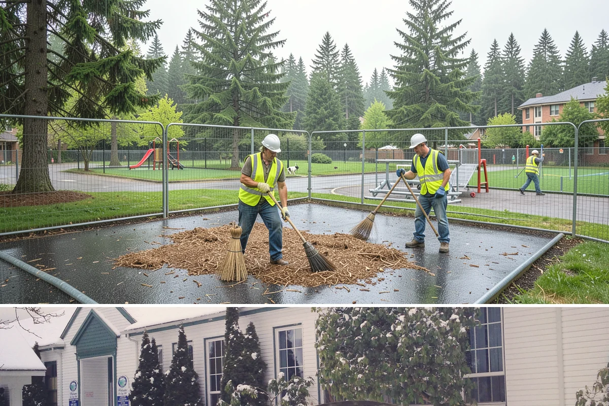 Playground Equipment Installation in Pacific, King County, WA - Equipment installation is best scheduled in the drier months when footing excavation and concrete work proceed reliably.