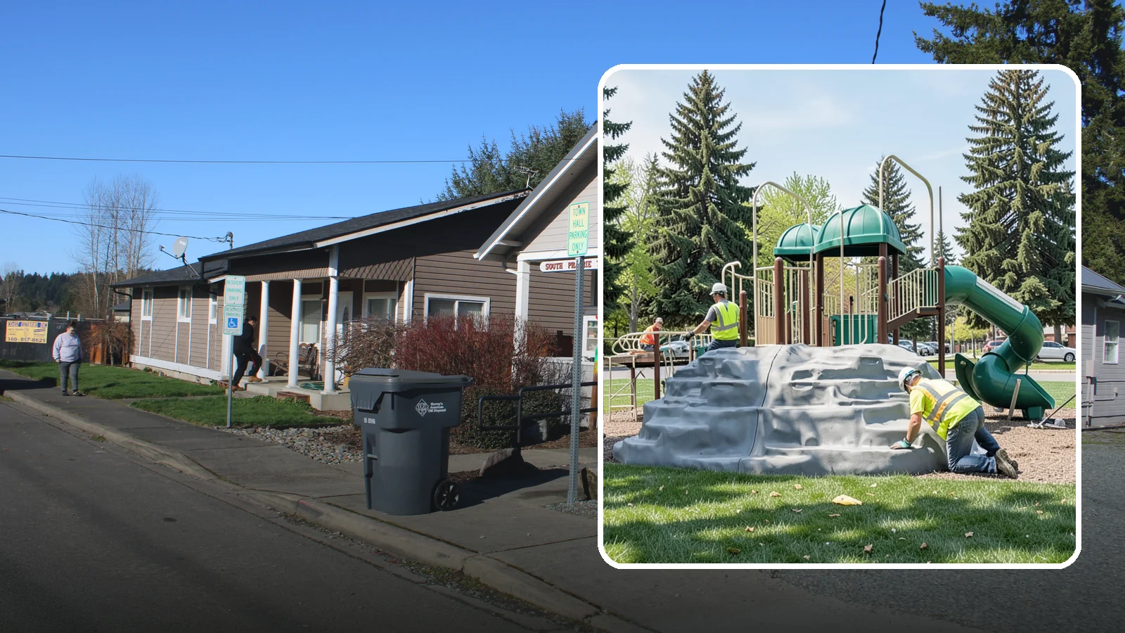Playground Equipment Installation in South Prairie, Pierce County, WA - Installation of playground structures to CPSC and ASTM safety standards with certified inspection at turnover.