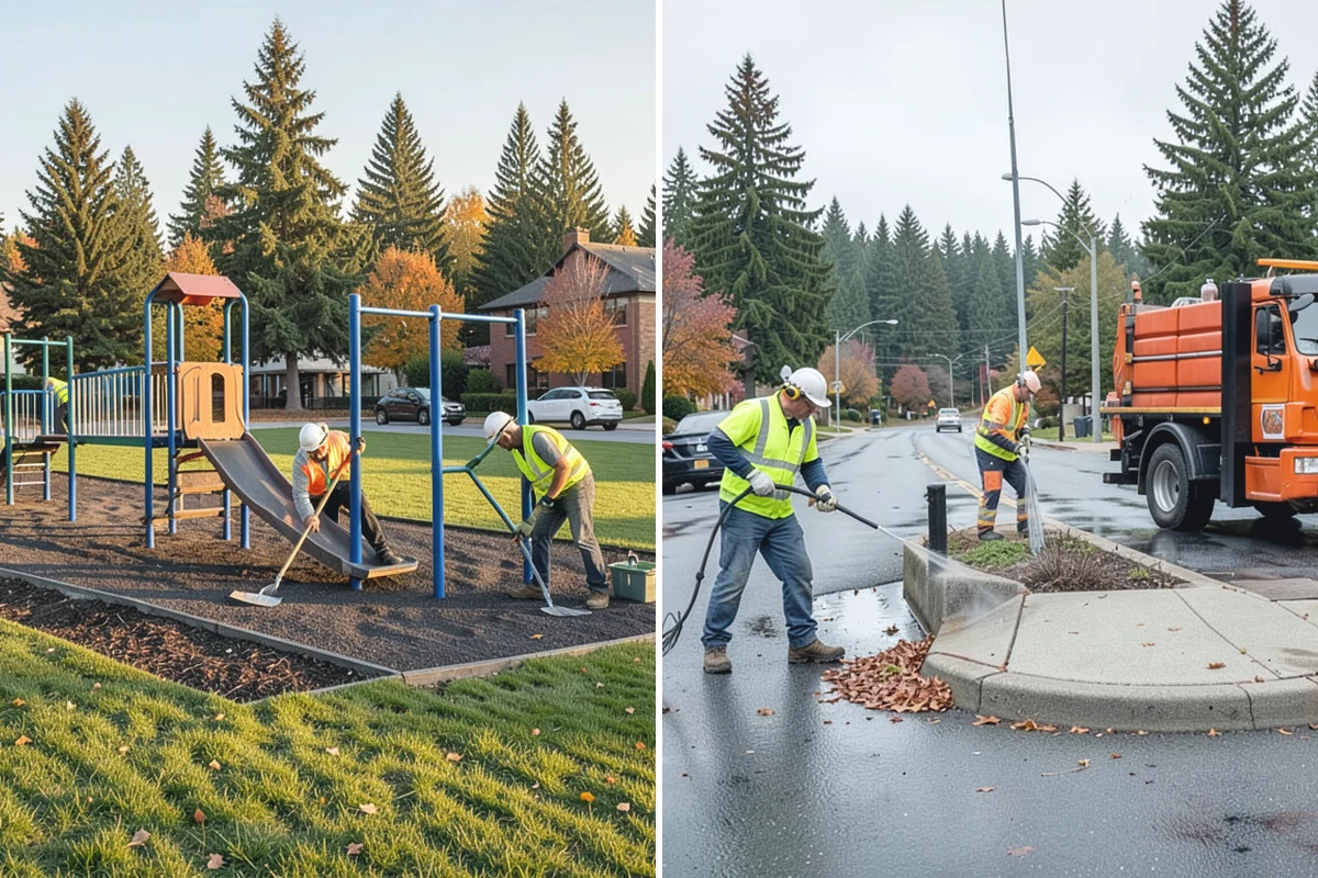 Playground Equipment Installation in South Prairie, Pierce County, WA - Review manufacturer plans and confirm layout, use zones, and footings