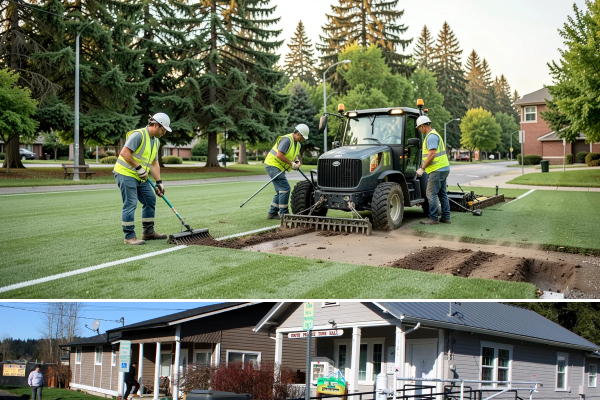 Playground Equipment Installation in South Prairie, Pierce County, WA - Equipment installation is best scheduled in the drier months when footing excavation and concrete work proceed reliably.