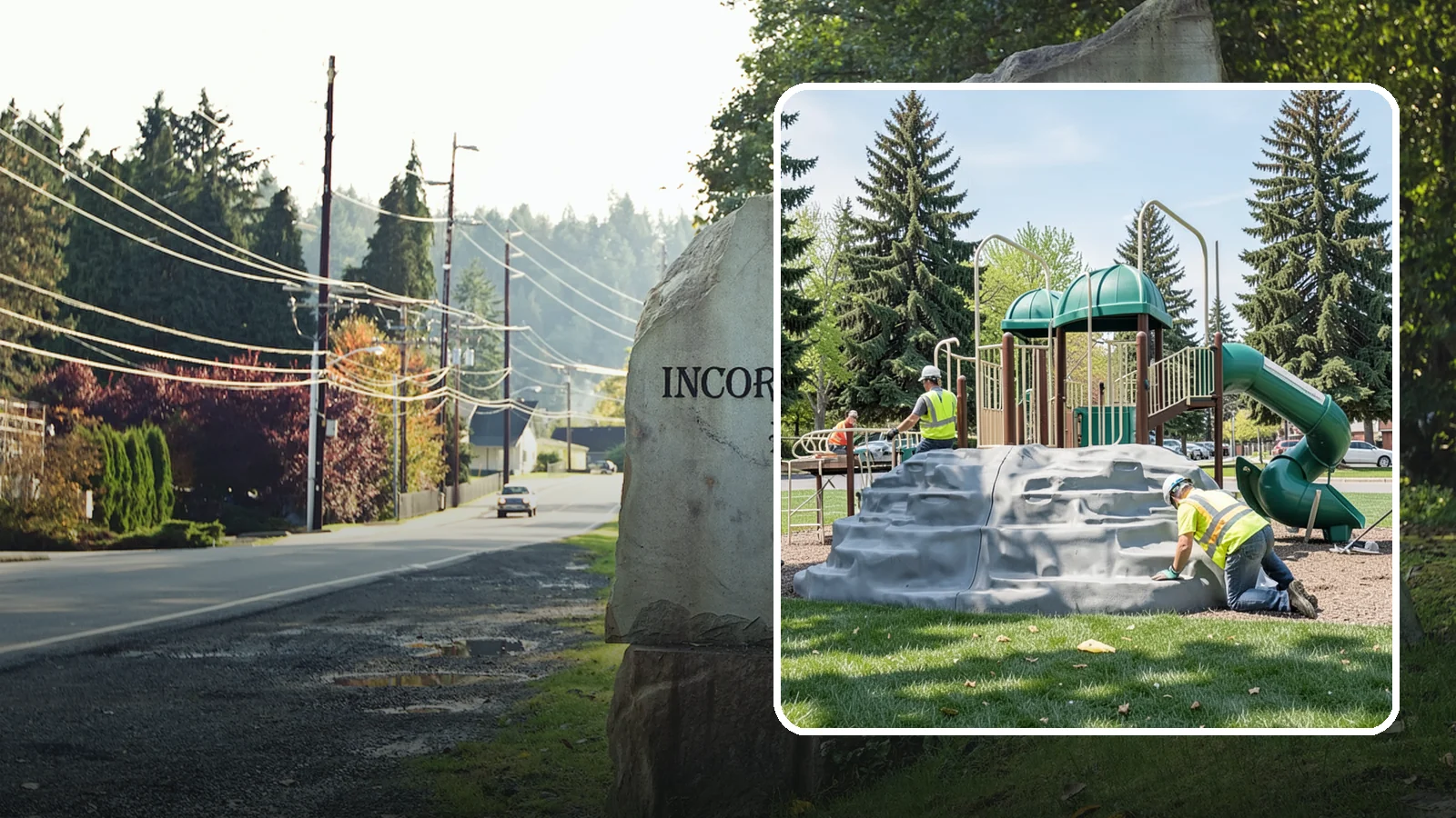 Playground Equipment Installation in Wilkeson, Pierce County, WA - Installation of playground structures to CPSC and ASTM safety standards with certified inspection at turnover.