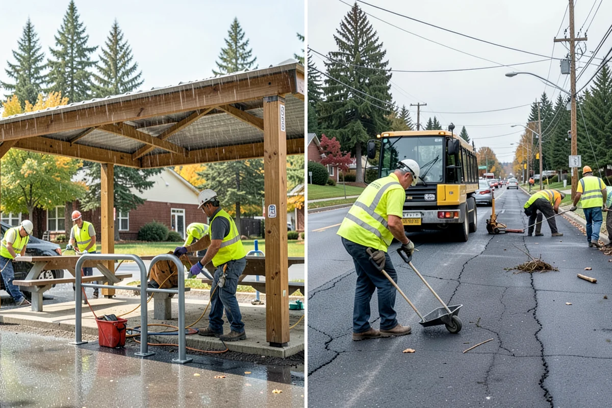 Playground Maintenance in Hunts Point, King County, WA - Inventory each play area's equipment, surfacing, and known issues
