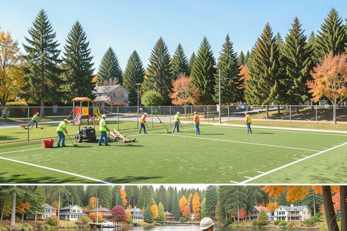 Playground Maintenance in La Conner, Skagit County, WA - Servicing runs year-round, with heavier surfacing top-offs in spring ahead of the busy summer play season.