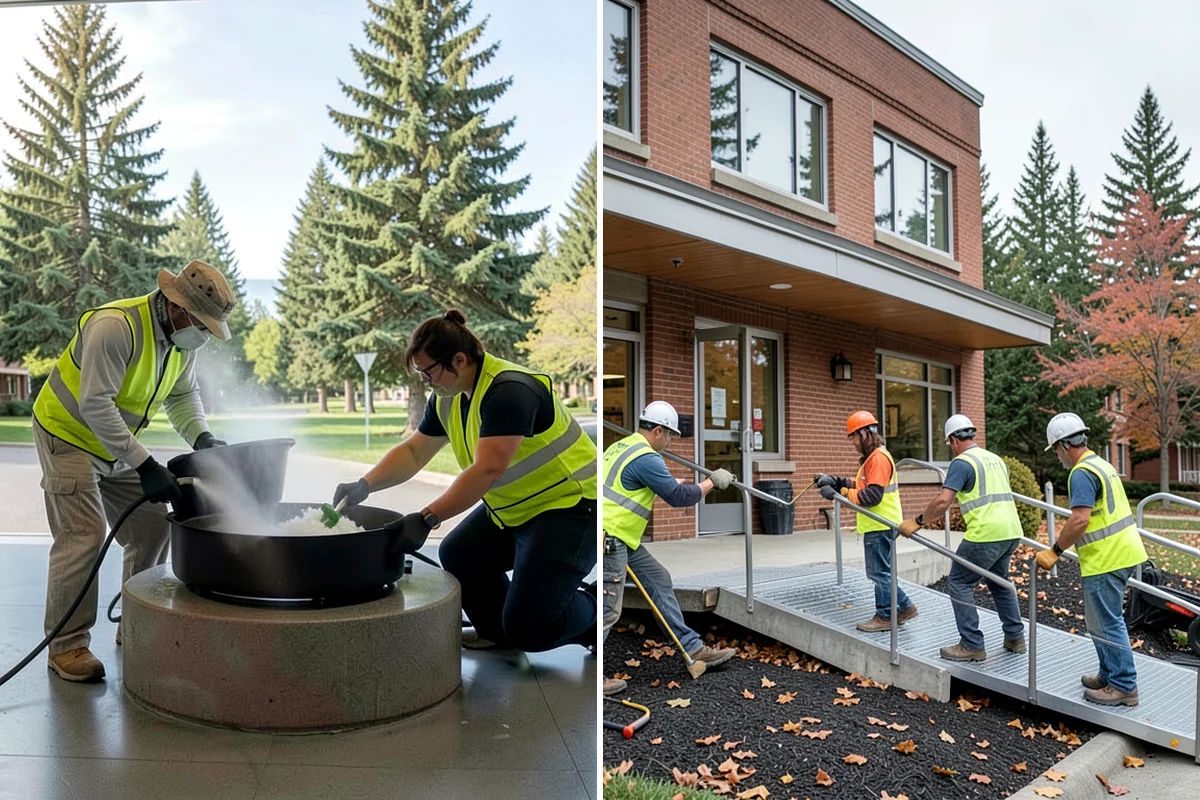 Playground Mulch Installation in Concrete, Skagit County, WA - Measure existing surfacing depth against required fall-height rating