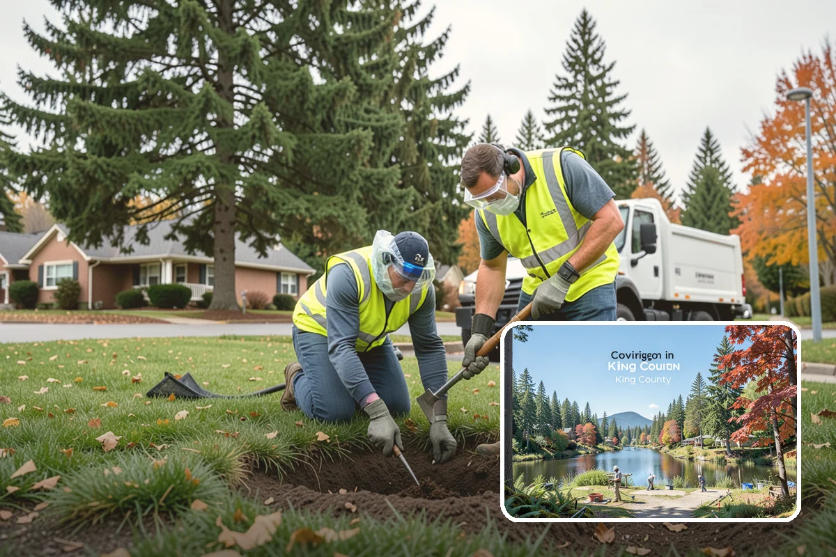 Playground Mulch Installation in Covington, King County, WA - Restores certified fall-height protection under play equipment