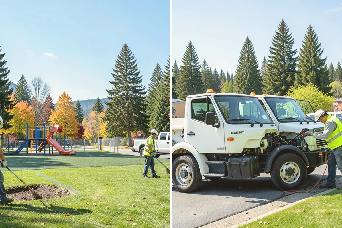 Playground Mulch Installation in Eatonville, Pierce County, WA - Measure existing surfacing depth against required fall-height rating
