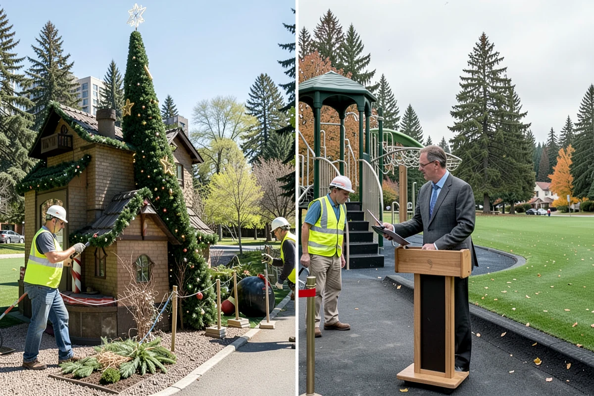 Playground Mulch Installation in Enumclaw, King County, WA - Measure existing surfacing depth against required fall-height rating
