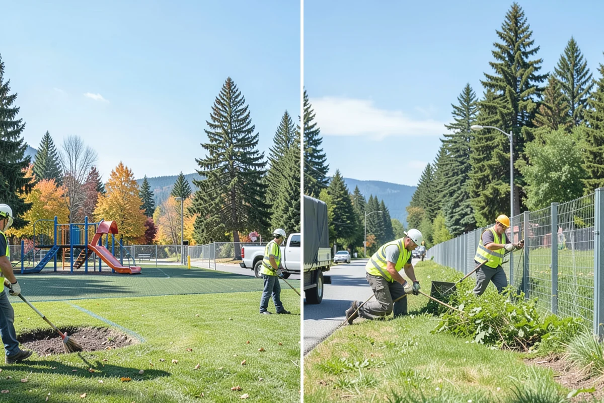 Playground Mulch Installation in Hamilton, Skagit County, WA - Measure existing surfacing depth against required fall-height rating