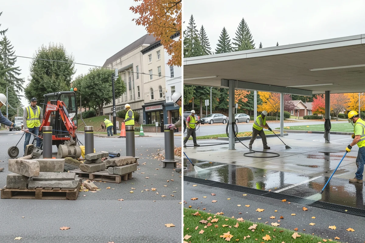 Playground Mulch Installation in La Conner, Skagit County, WA - Measure existing surfacing depth against required fall-height rating