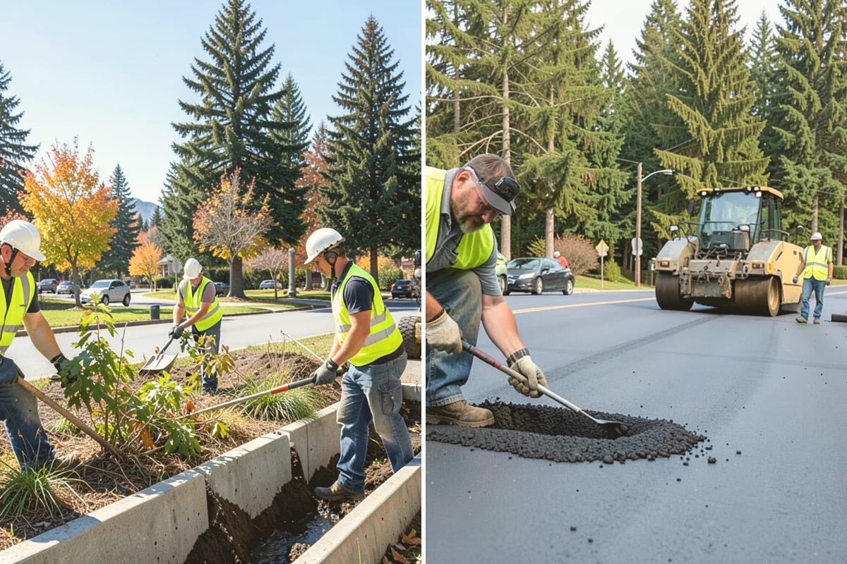 Playground Mulch Installation in Langley, Island County, WA - Measure existing surfacing depth against required fall-height rating