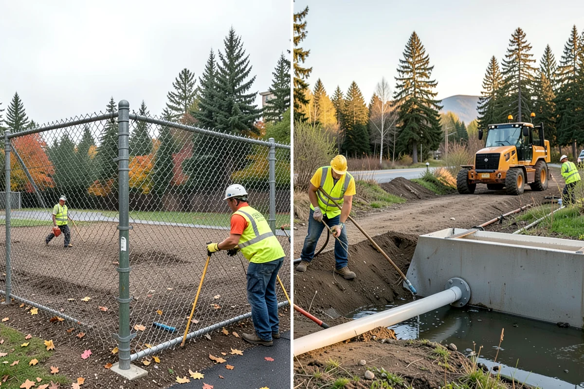 Playground Mulch Installation in Lyman, Skagit County, WA - Measure existing surfacing depth against required fall-height rating
