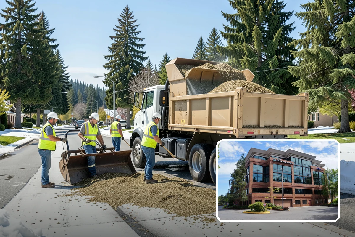 Playground Mulch Installation in Mountlake Terrace, Snohomish County, WA - Restores certified fall-height protection under play equipment