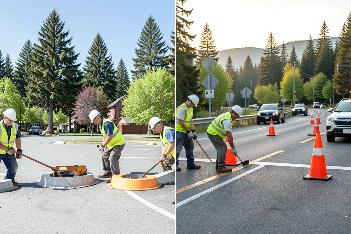 Playground Mulch Installation in Normandy Park, King County, WA - Measure existing surfacing depth against required fall-height rating