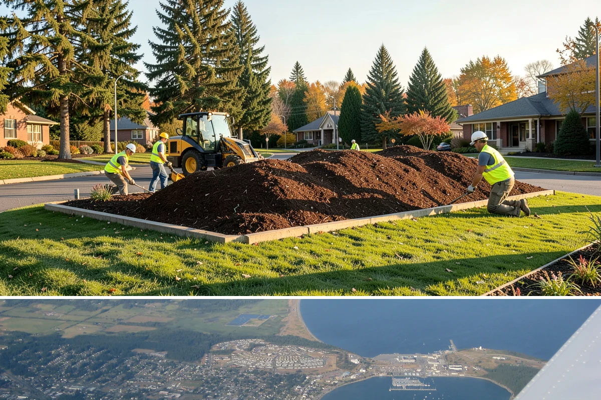 Playground Mulch Installation in Oak Harbor, Island County, WA - Top-offs are ideal in spring before peak summer use and again in early fall after heavy-season displacement.
