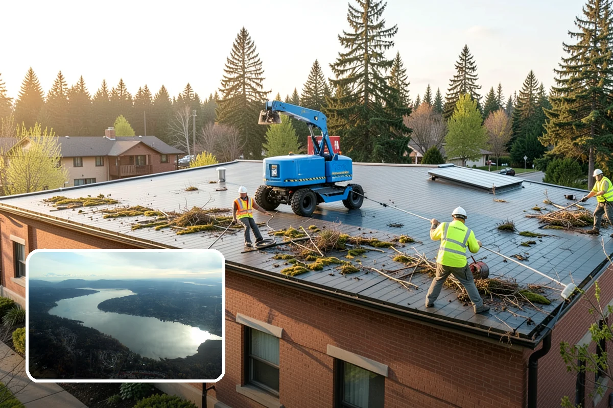 Playground Mulch Installation in Sammamish, King County, WA - Restores certified fall-height protection under play equipment