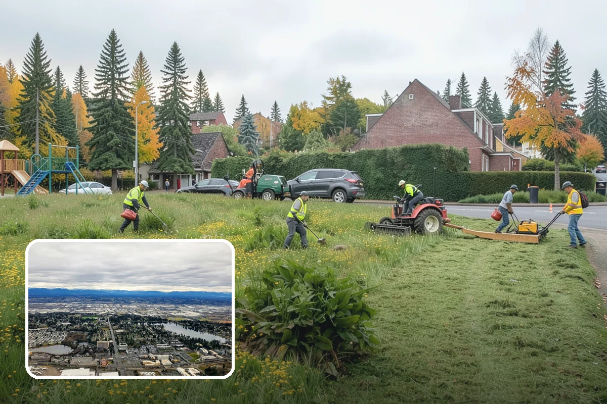 Playground Mulch Installation in SeaTac, King County, WA - Restores certified fall-height protection under play equipment