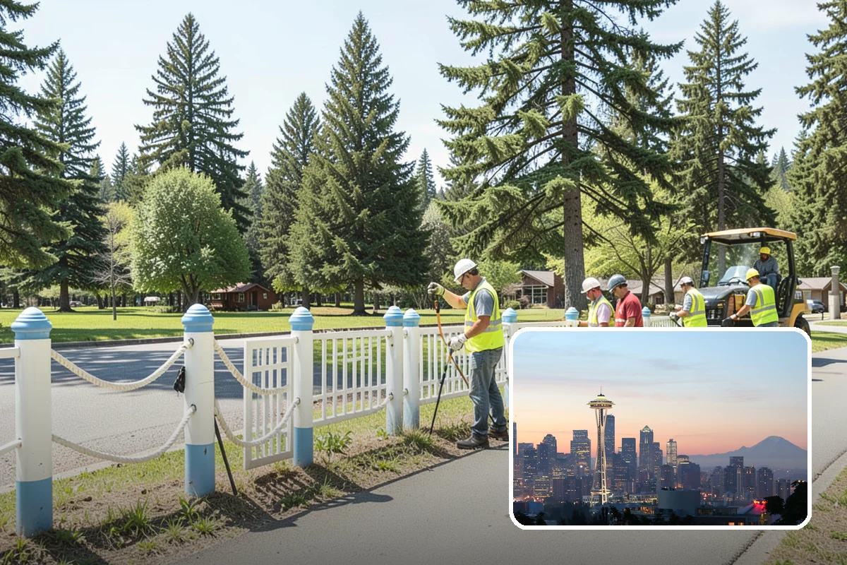 Playground Mulch Installation in Seattle, King County, WA - Restores certified fall-height protection under play equipment