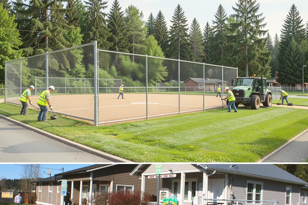 Playground Mulch Installation in South Prairie, Pierce County, WA - Top-offs are ideal in spring before peak summer use and again in early fall after heavy-season displacement.