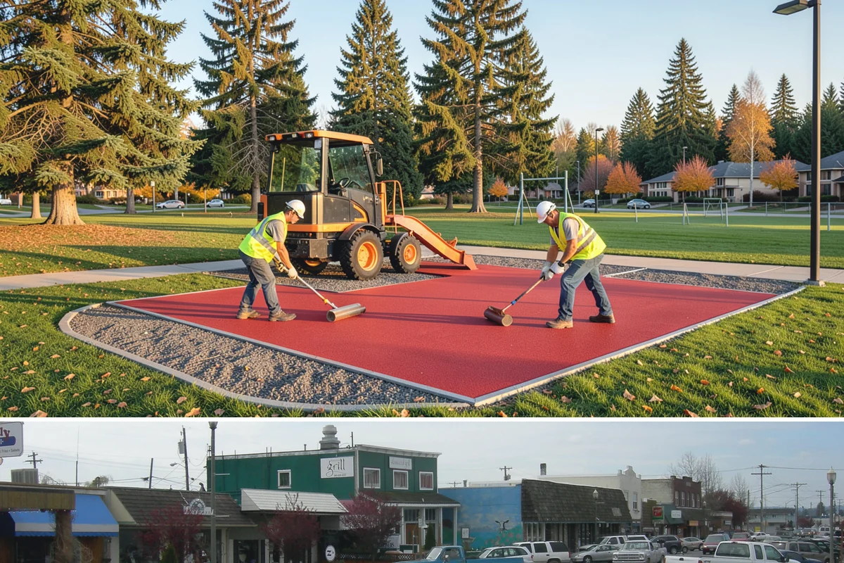 Playground Mulch Installation in Stanwood, Snohomish County, WA - Top-offs are ideal in spring before peak summer use and again in early fall after heavy-season displacement.