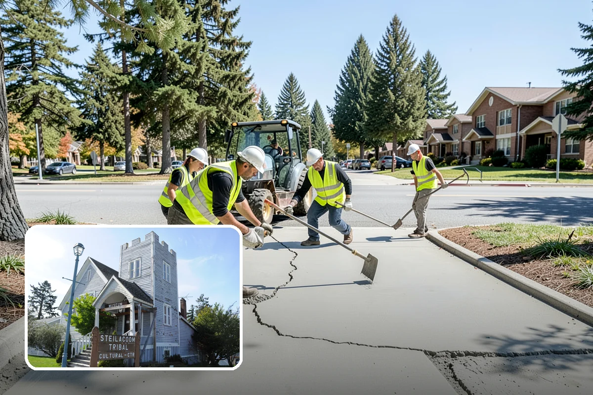 Playground Mulch Installation in Steilacoom, Pierce County, WA - Restores certified fall-height protection under play equipment