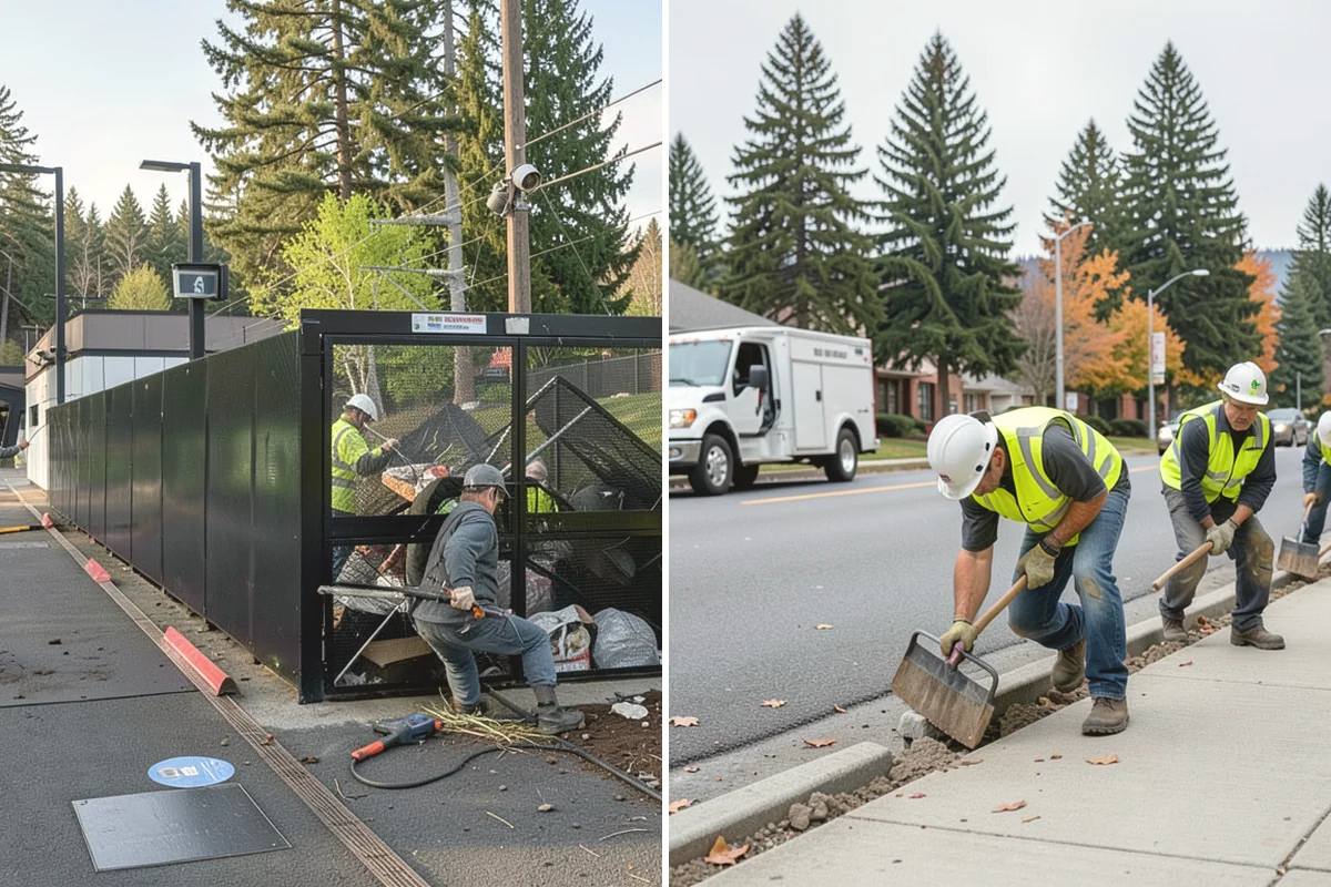 Playground Mulch Installation in University Place, Pierce County, WA - Measure existing surfacing depth against required fall-height rating