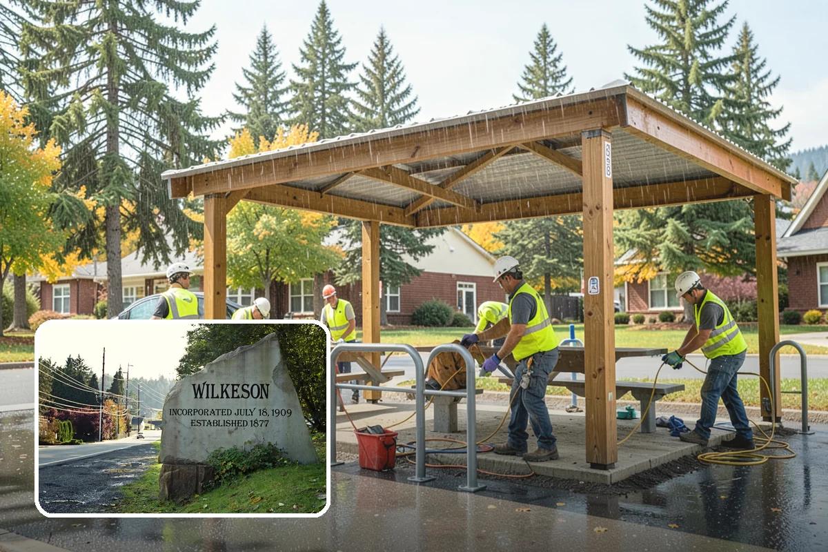 Playground Mulch Installation in Wilkeson, Pierce County, WA - Restores certified fall-height protection under play equipment