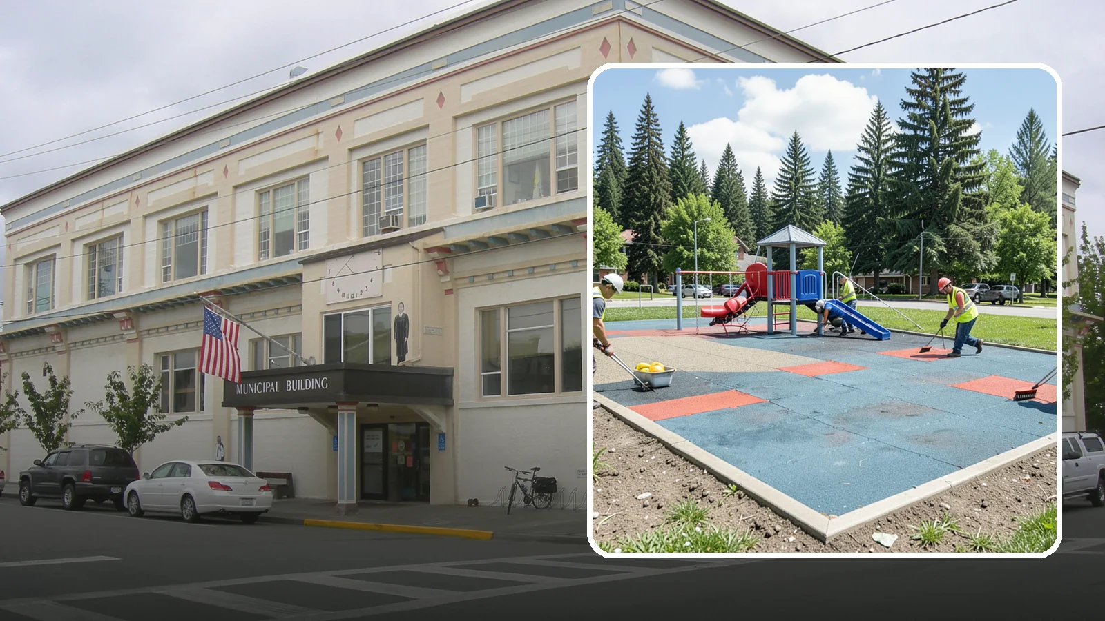 Playground Surface Repair in Anacortes, Skagit County, WA - Restoration and repair of playground fall surfacing to keep impact-attenuation zones compliant and hazard-free.