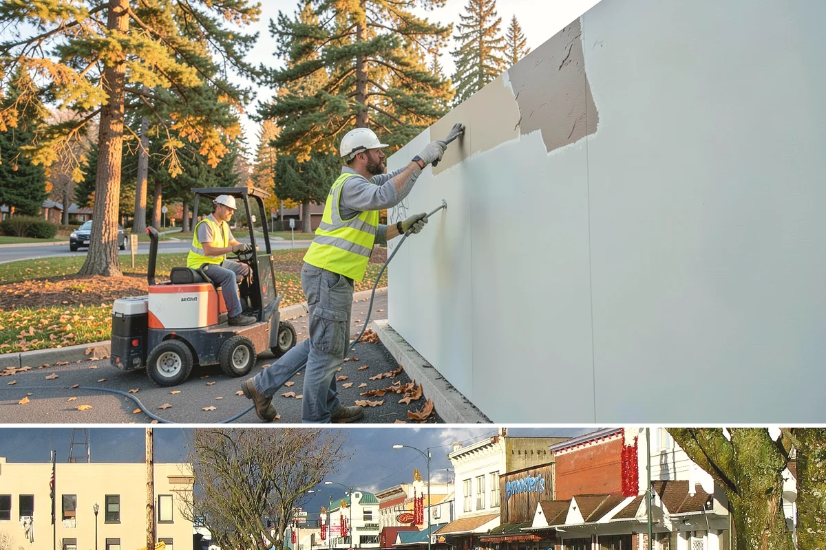 Playground Surface Repair in Arlington, Snohomish County, WA - Poured-in-place work is best scheduled in the dry summer months, while wood fiber replenishment can occur nearly year-round.