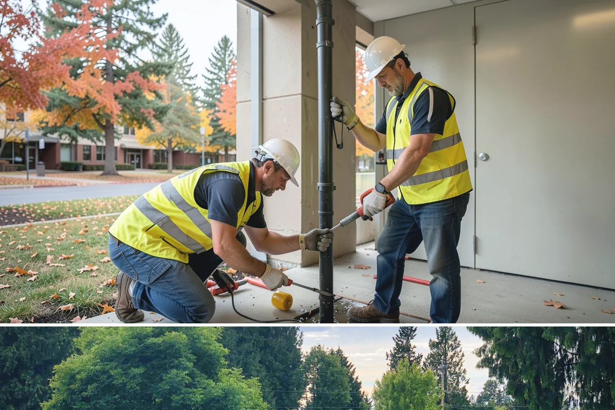 Playground Surface Repair in Bonney Lake, Pierce County, WA - Poured-in-place work is best scheduled in the dry summer months, while wood fiber replenishment can occur nearly year-round.